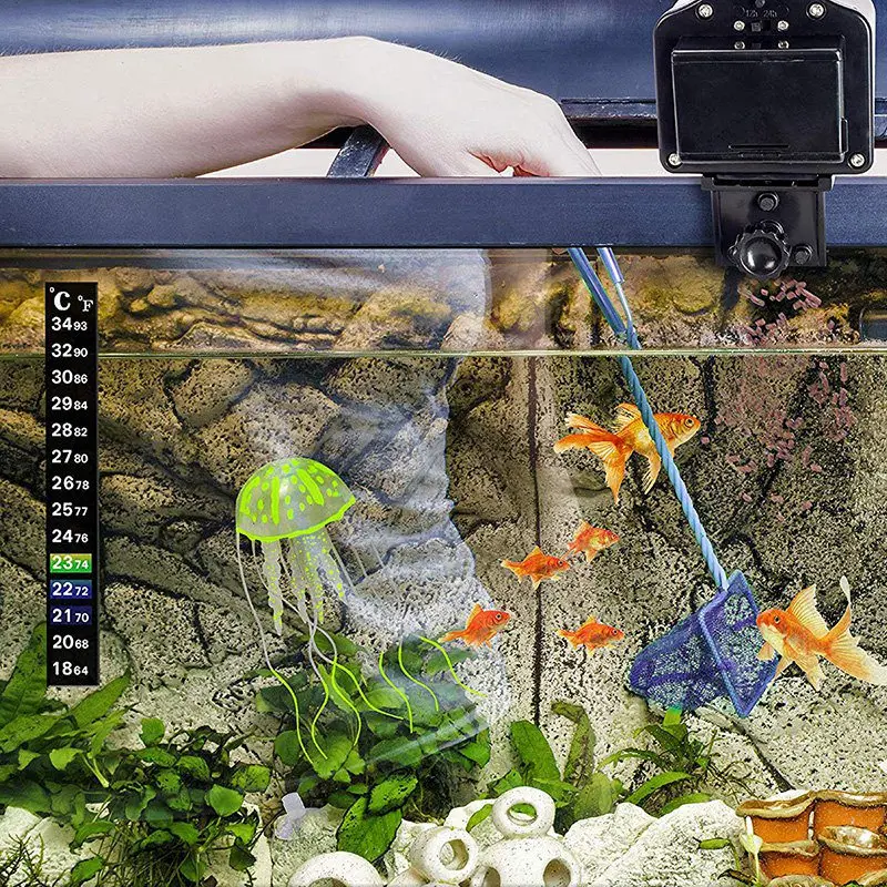 Автоматический податчик для рыбы аквариумная кормушка Рыбная пищевая кормушка для отдыха кормушка автоподача блок+ сетка для аквариума, термостата и желе Fi