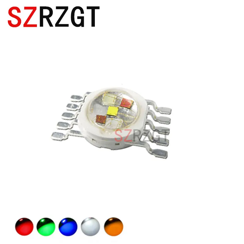 1 шт. RGBW (RGB + W Y UV) 6 Вт 9 12 15 21 Светодиодная лампа эмиттерные диоды для сценического