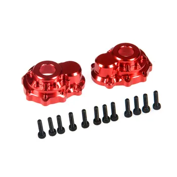 

2 Pairs Upgrade High-ended Metal Alloy Front/Rear Wheel Hub Case Cup Cover Shell Housing for Traxxas Trx-4 trx4 1/10 RC Car Red