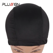 100 шт., купольная сетчатая Кепка, размер S/M/L, шапка для парика, черная дышащая ткацкая Кепка, лучший парик для изготовления париков