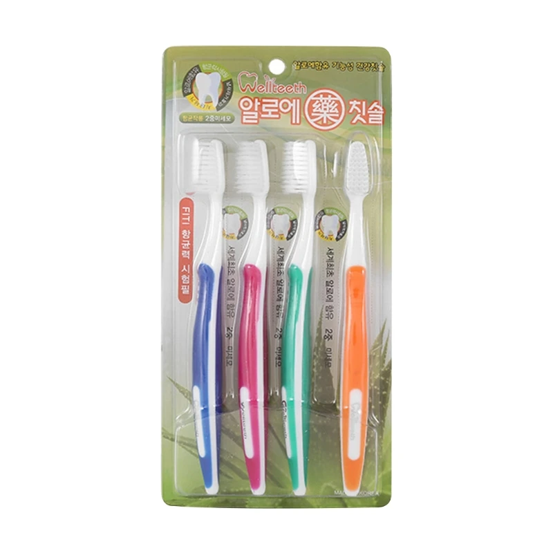 

Kemei 4PCS Double Ultra Soft Toothbrush Charcoal Nano Brush Dental Oral Care