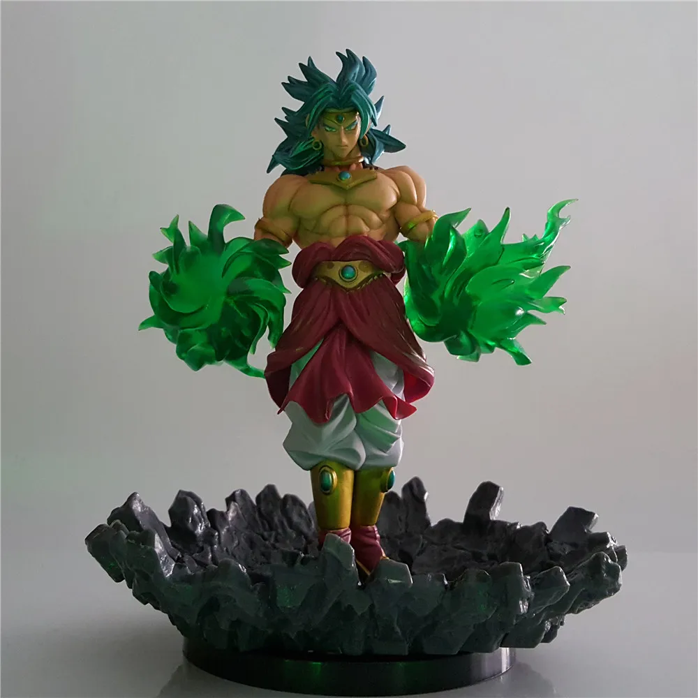 

Dragon Ball Z Figures Broly Super Saiyan Green Effect Power DIY LED Light PVC Anime Figure Dragon Ball Super Broly DBZ Toys Gift