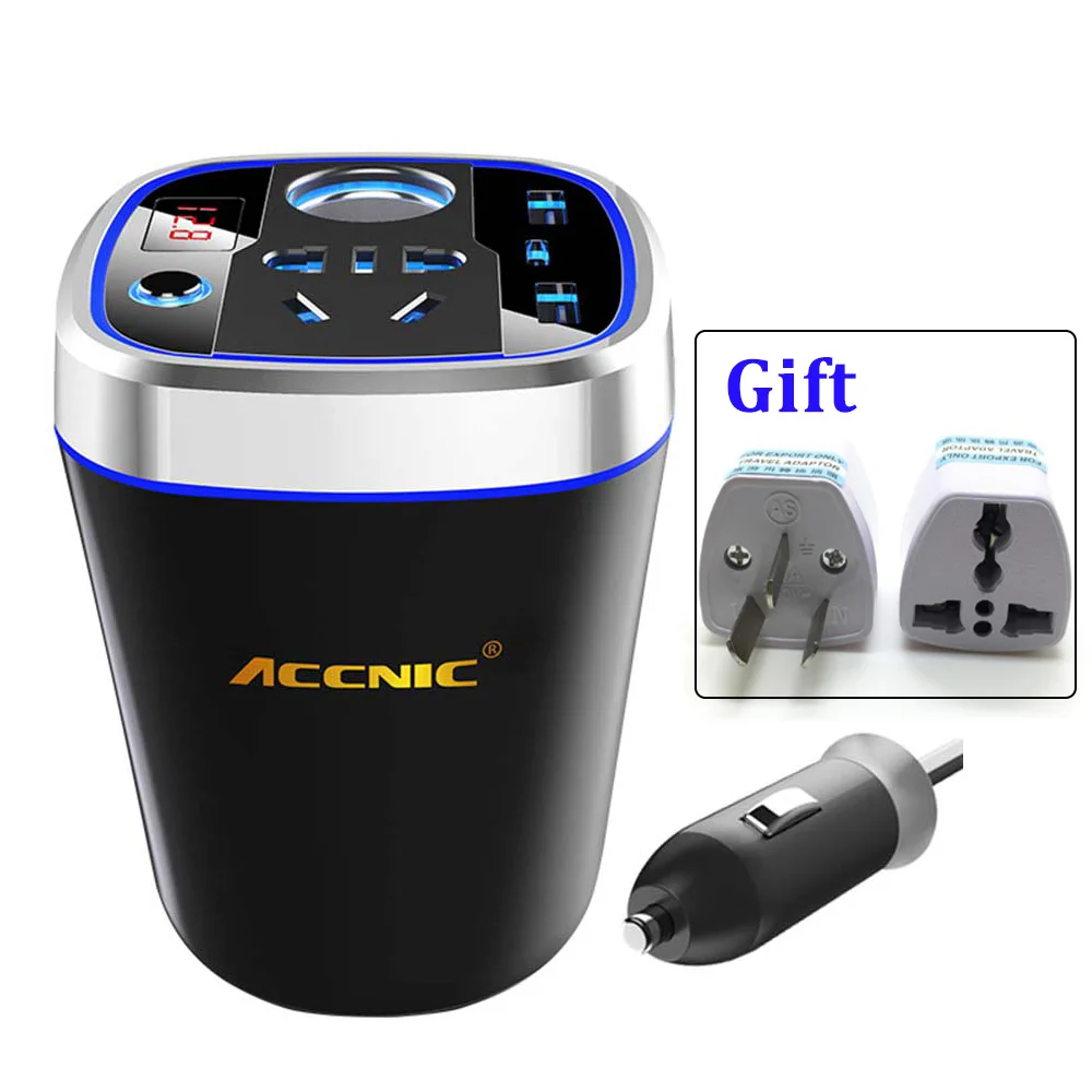 

12V to 220V multi-function car inverter power converter Dual USB interface charger car cigarette lighter transformer socket