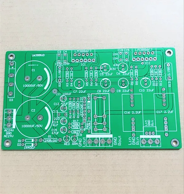 LM3886 двойной трек печатная плата усилителя мощности пустая печатная плата для hifi