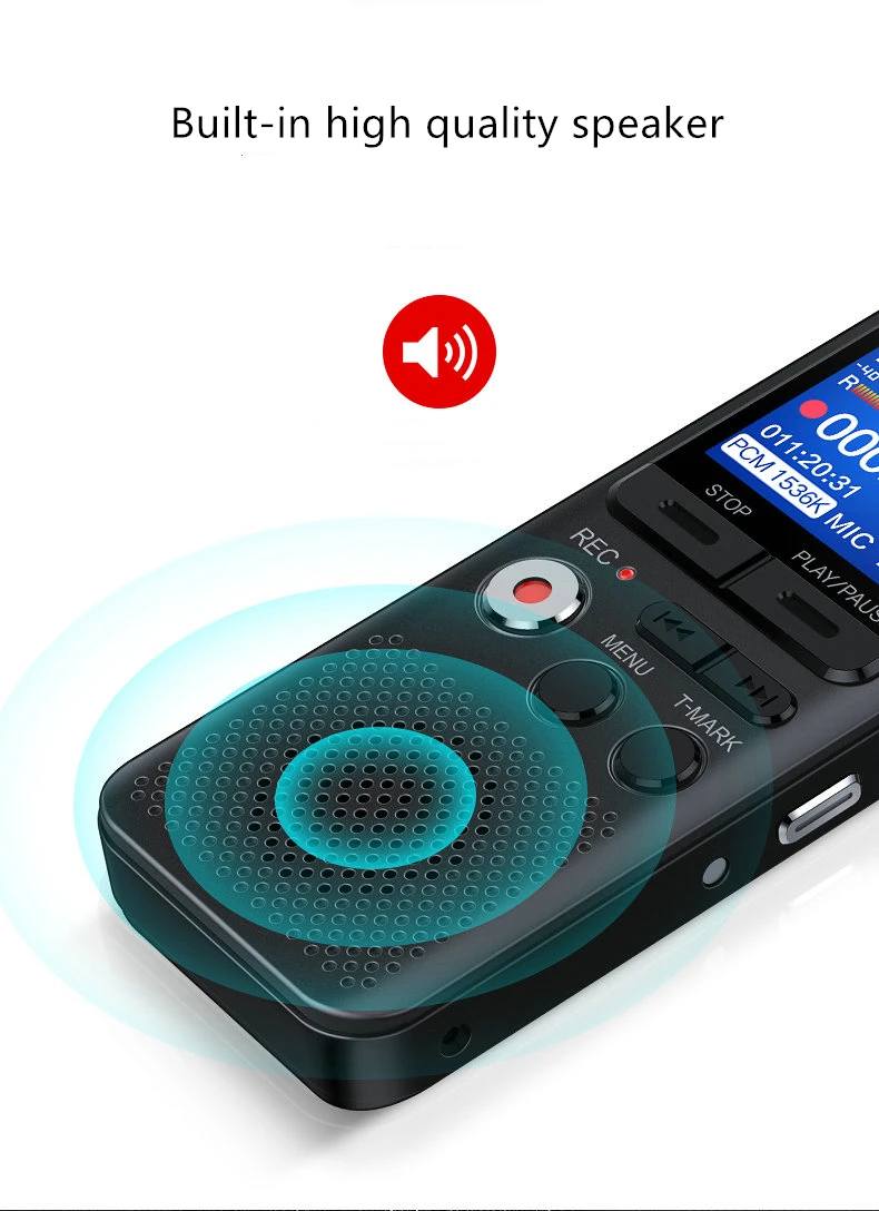 A90 Профессиональный диктофон Голосовая активация Мини цифровой диктофон ручка 8 Гб ПКМ запись двойной микрофон denoise HIFI MP3 плеер