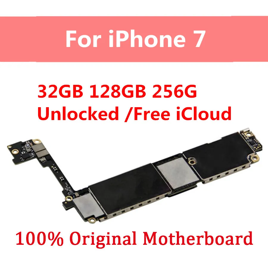 

Original Unlocked For iPhone 7 Motherboard Without Touch ID, Main board For iPhone 7 With Full Chips 32GB 128GB 256GB With IOS