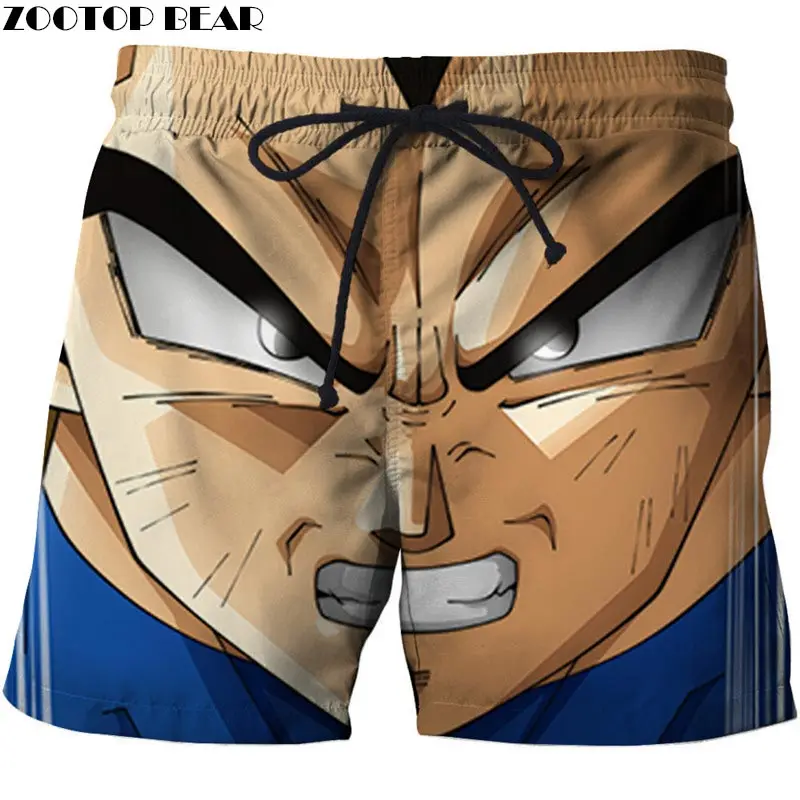 Глядя друг на друга Dragon Ball для мужчин аниме 3D печатных пляжные шорты в повседневном стиле летние мужские быстросохнущие пляжные шорты zootop