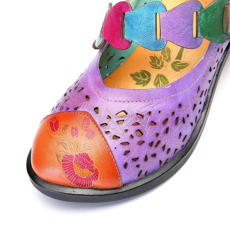 Nuevas Cuero Bombas Mujer Con Estampado De Tacón Genuino fqZrFxfYw