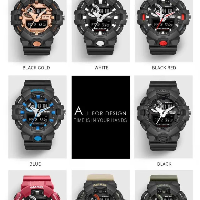 Top Luxury Brand SMAEL Mężczyźni Sport zegarki mężczyźni kwarcowy LED Analog zegar Man Military wodoodporny nadgarstek zegarek Relogio męski tanie i dobre opinie Quartz Wristwatches Complete Calendar Shock Resistant Rattrapante Stop Watch LED display Auto Date Water Resistant Back Light Chronograph Multiple Time Zone Alarm Perpetual Calendar Top Luxury Brand SMAEL Mężczyźni Sport zegarki mężczyźni kwarcowy LED Analog zegar Man Military wodoodporny nadgarstek zegarek Relogio męski tanie i dobre opinie Quartz Wristwatches Complete Calendar Shock Resistant Rattrapante Stop Watch LED display Auto Date Water Resistant Back Light Chronograph Multiple Time Zone Alarm Perpetual Calendar