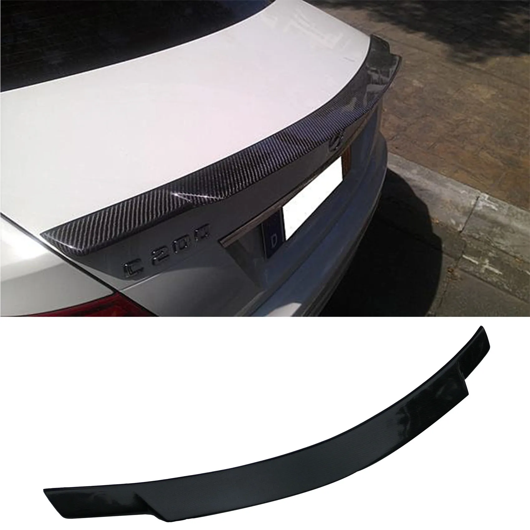 2007 2014 W204 Rear Trunk Boot Lip Spoiler Wing for Mercedes Benz