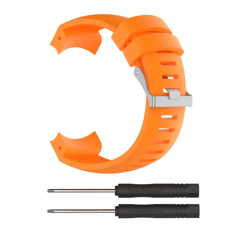 Силиконовый сменный Браслет для часов Ремешок для спортивных gps-часов - Цвет ремешка: orange