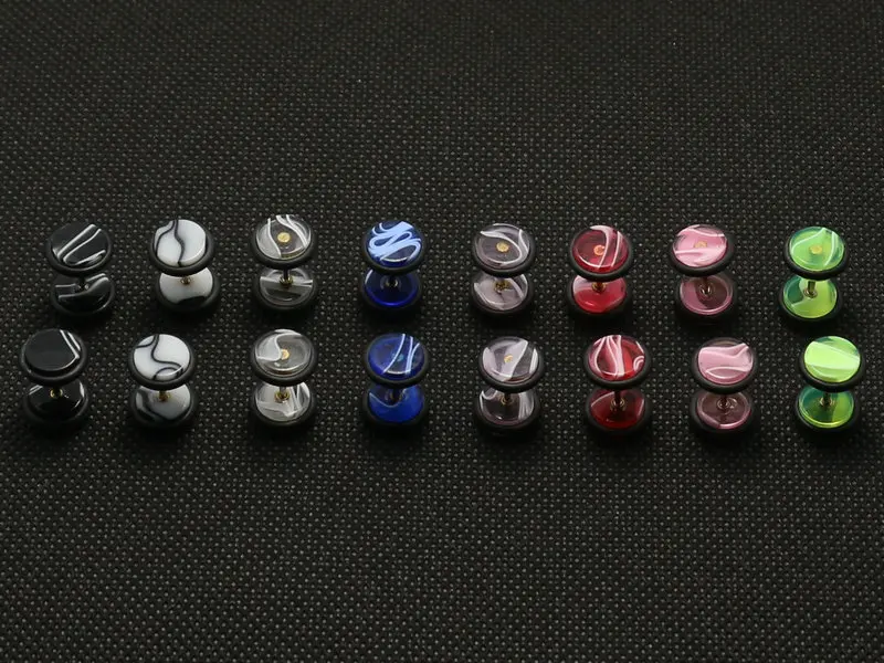 Mix Color 80pcs Wholesale Body Jewelry Pierceing Fashion Marble Design