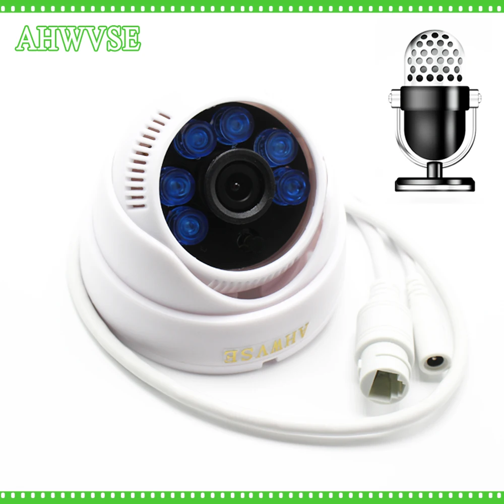 

Wide View 2MP 1080P IP Camera Audio Input With External Pickup Microphone ONVIF P2P Security Dome Indoor surveillance NVSIP