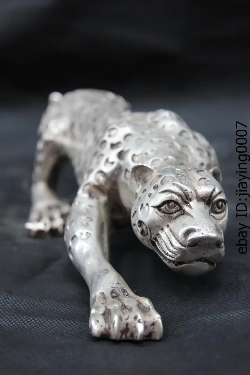 Chinese White Copper Silver Feline animals Ferocious Cheetah Leopard