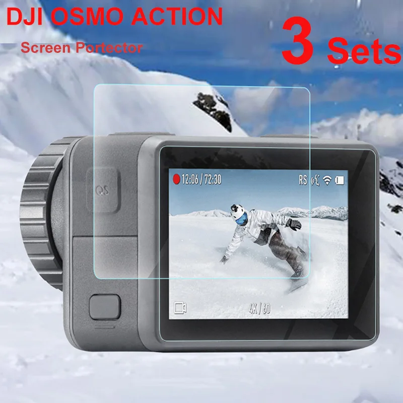 

3 Set Screen Protector Camera Lens Protective Film for Osmo Action Sport Camera Protector Accessories