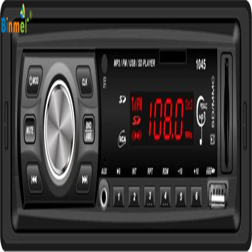 В тире Car Audio Bluetooth стерео Штатная MP3/USB/SD/MMC дистанционного громкой связи Car MP3 аудио плеер N1213