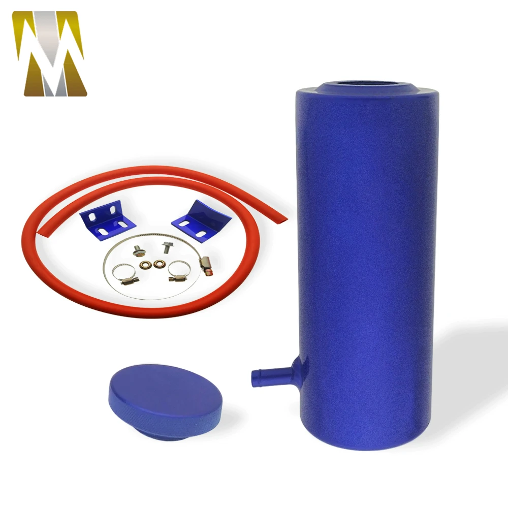 

0.8L blue Black Silver High Quality Car Overflow Radiator Coolant Aluminum Catch Tank Alloy Oil Can Kit 800ml