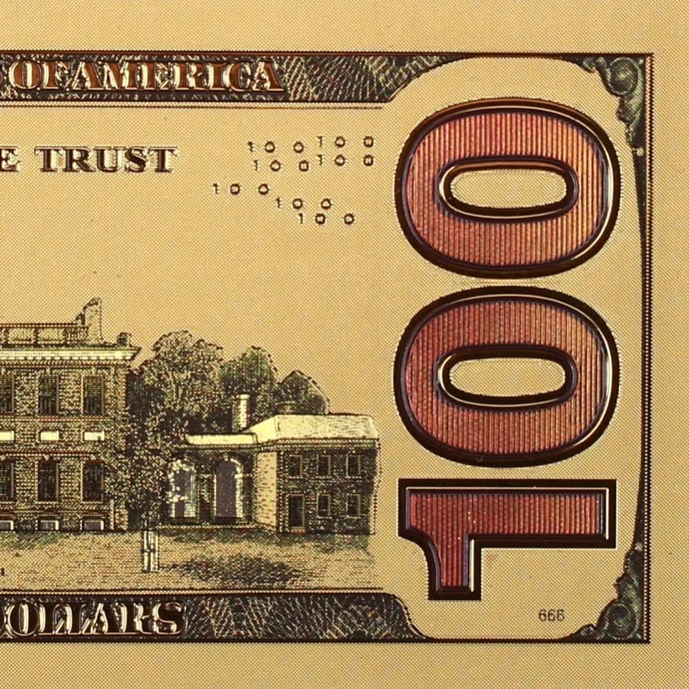 2 шт./компл. 100 долларов банкноты поддельные деньги 24 K позолоченные долларов банкноты реалистичные антикварные покрытые сувенирная коллекция подарки