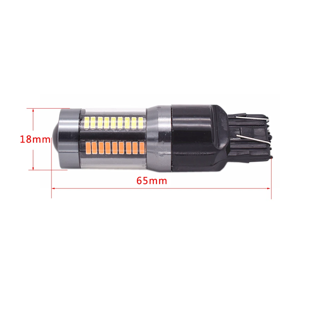 YSY 4 шт. T20 7443 4014 66 SMD двухцветные W21 поворотные сигнальные огни парковочные