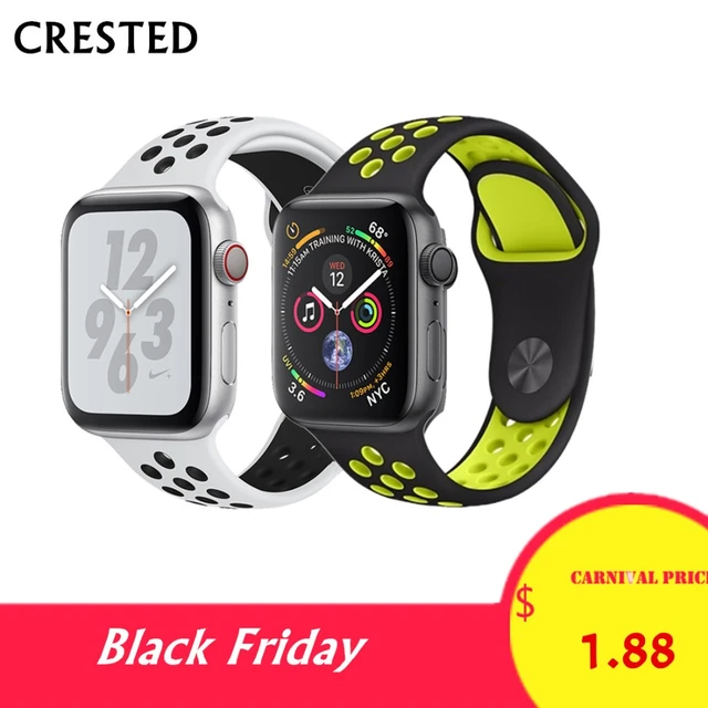 CRESTED Strap For Apple Watch band 4 44mm 40mm Nike Sport correa iwatch Series 3 2 1 42mm 38mm Bracelet Belt _ - AliExpress Mobile
