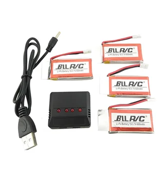 

4Pcs 600mAh 25C 3.7V Battery For Syma X5 X5A X5C X5C X5SC X5SW SS40 FQ36 T32 5W H42 Quadcopter