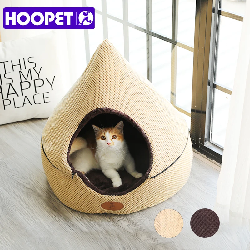 Цена HOOPET собака кровать кошка палатка собака дом все сезоны кровать для собак грязестойкая мягкая кровать юрта с двухсторонней моющаяся подушка
