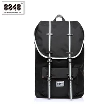 Men Backpack Black Laptop Backpacks Travel Soft Back Shoulder Bag Waterproof Oxford Material Plus Capacity 20.6 L S15005-9 8848
