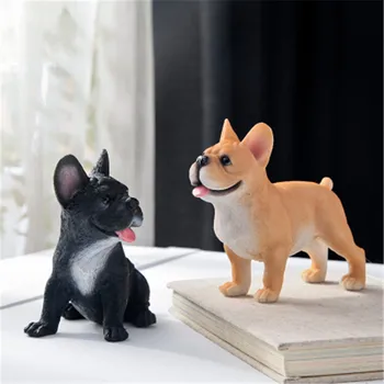

Bulldog Simulation Resin Pet Dog Figurines Creative Animal Living Room Desktop Decoration Pet Shop Craftwork Ornaments X1494