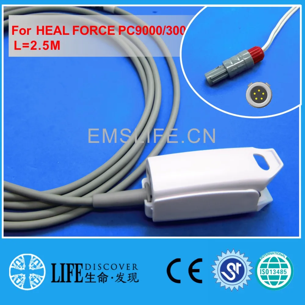 

Long cable AWT adult finger clip spo2 sensor for HEAL FORCE