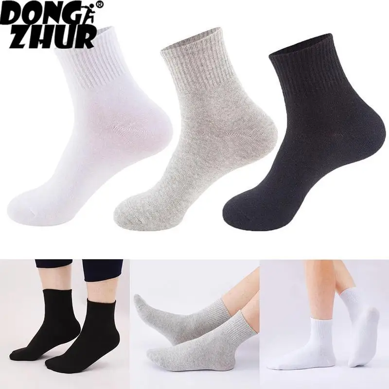 

High Quality Sport 1 Pair Mens Socks Solid Color Mesh Basketball Cycling Riding Socks Cosy Health Cotton Sock Black White Gray