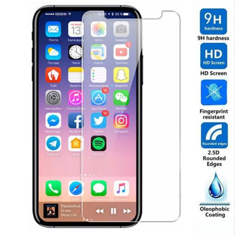 For iPhone X Tempered Glass Original 9H Protective Film