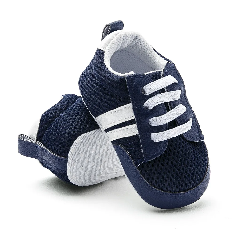 Детские первые ходоки сетки Спортивная обувь Детские Мокасины Мягкие Нескользящие дно малыша кроссовки для новорожденных мальчиков и