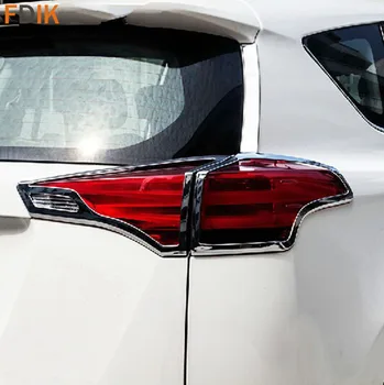 

2pcs ABS Chrome Rear Lamp Taillight Cover Trim Guards Protector for Toyota RAV4 2013 2014 2015