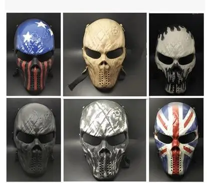 

Overhead Skull Mask Outdoor Hunting Cs War Game Mask Skull Skeleton Airsoft Paintball Full Face Tactical Protective Mask Masque