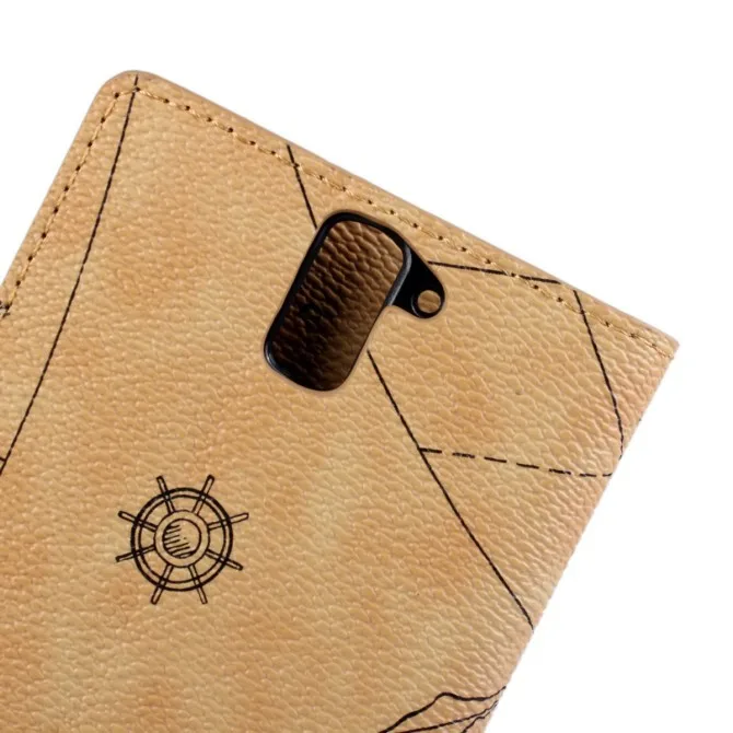 OEEKOI карта мира печати PU кожаный бумажник флип чехол для OnePlus One с подставкой держатель