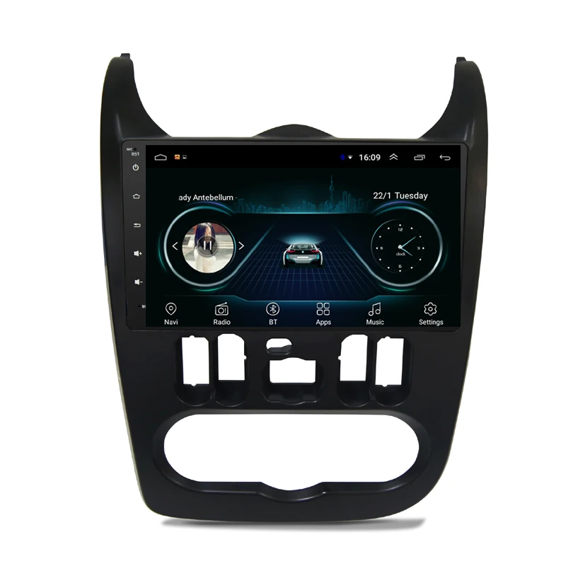 

Car radio GPS built-in Wifi with multimedia player free map front camera mp3 mp4 music for Renault logan 9inch Android 8.1
