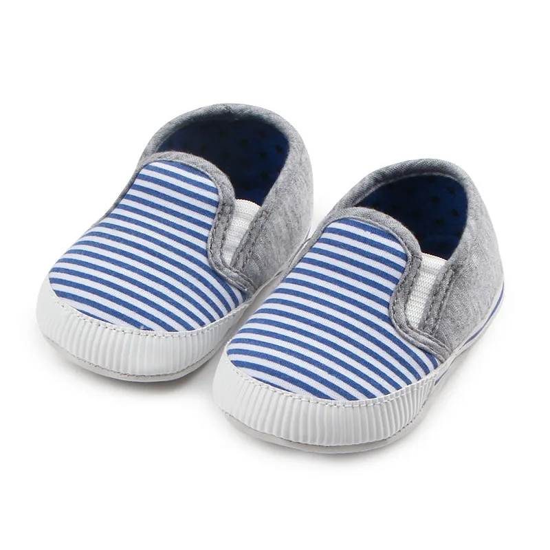 

High Quality First Walkers Striped Baby Shoes Toddler Infants Shoes Baby Boys Shoes First Walkers Canvas Sneaker