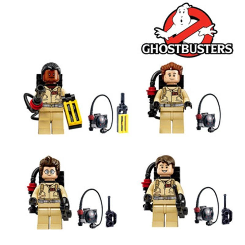 

4pcs/lot Super Heroes Ghostbusters Figures Fastic Assemble Building Blocks Collection Toys Compatible With LegoINGly Weapon