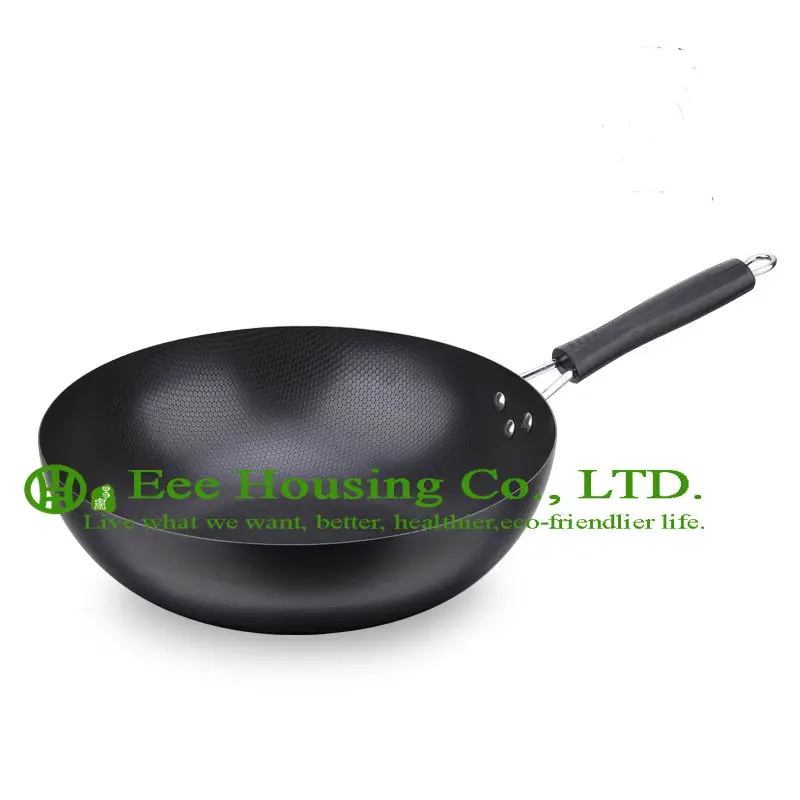 

Refined iron cookware kitchenware cooking set Free Shipping fry pan,non-smoking non-stick wok withoutl lid, kitchen