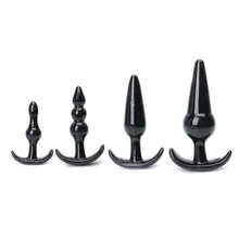Anal Plug 4pcs Silicone Anal Butt Women Stimulator Orgasm Plug Dildo Sex Toy For Women Men