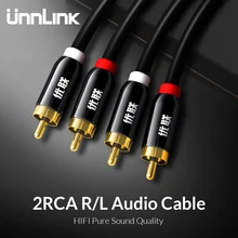 Unnlink HIF 2RCA to 2 RCA OFC RCA Audio Cable 2m 3m 5m 8m 10m for Amplifier Subwoofer Soundbar Speaker Wire TV VCD DVD Blue-ray Unnlink HIF 2RCA to 2 RCA OFC RCA Audio Cable 2m 3m 5m 8m 10m for Amplifier Subwoofer Soundbar Speaker Wire TV VCD DVD Blue-ray