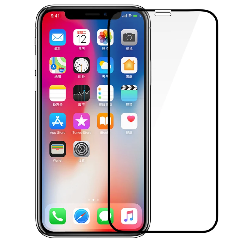 Full Cover 9H Tempered Glass for iPhone X Xs Screen