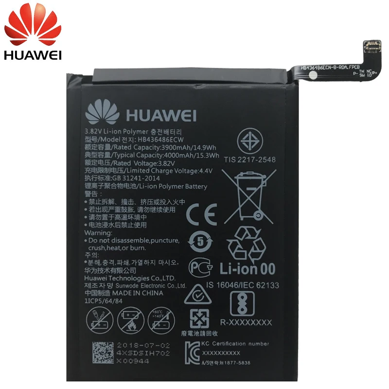 Huawei телефон замены Батарея HB436486ECW для huawei Коврики 10/Коврики 10 Pro/P20 Pro Телефон батареи 3900 mAh+ Инструменты