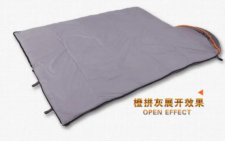 Pekynew outdoor hiking camping sleeping bag can be spliced couples three quarter envelope type polyester Keep warm bag 1.3kg