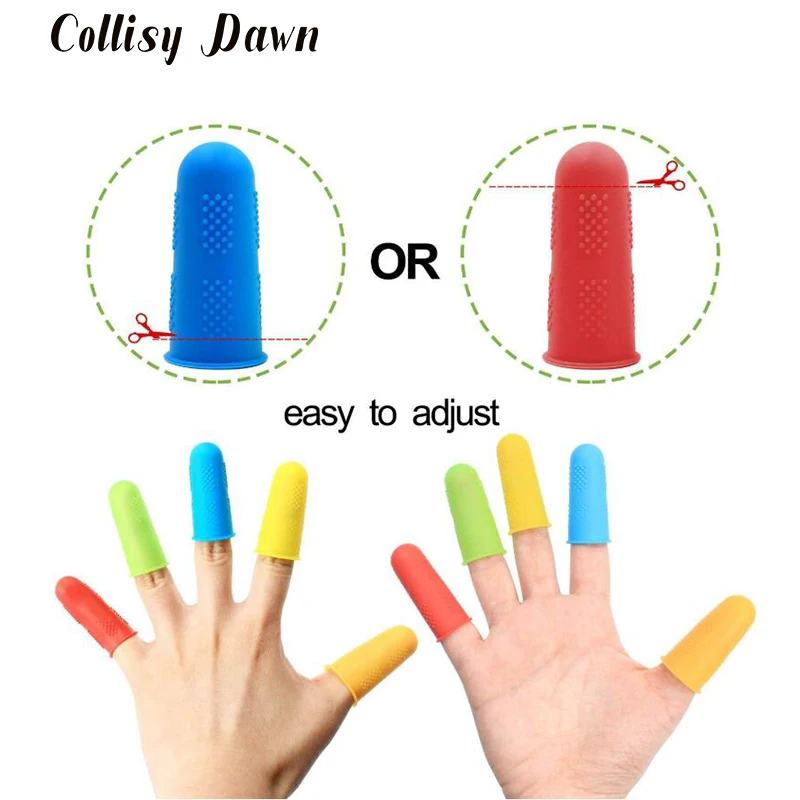 Hot Glue Gun Finger Caps 5 Pieces Guitar Silicone Finger Protector Non