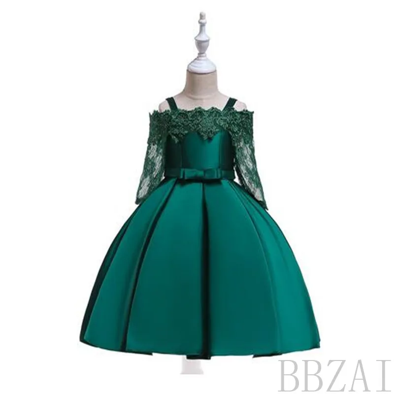 

NEW girl Lace bow Voile Dress birthday suit kids Wedding dresses vestido robe Short sleeve Toddler vestido elbise modis Elegan