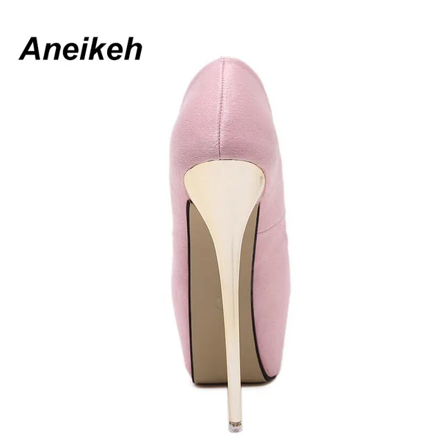 Aneikeh 2022 Brand Shoes Woman 16CM High Heels Women Pumps Stiletto Thin Heel Women's Shoes Open Toe High Heels Shoes 258-21# 4