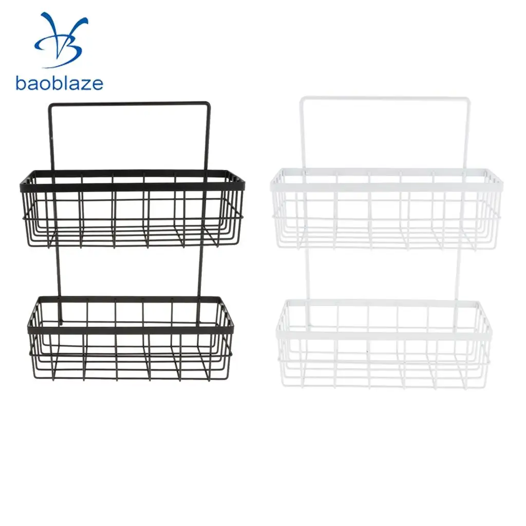 2-Tier Ktichen Bathroom Shower Caddy Wall Corner Rack Shelf Shampoo Bottle Storage Holder