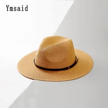 Ymsaid солнцезащитные шляпы Панамы шляпа для лета женщины мужчины пляж соломенная шляпа для мужчин Кепка для защиты от ультрафиолета Chapeau Femme шляпа сомбреро