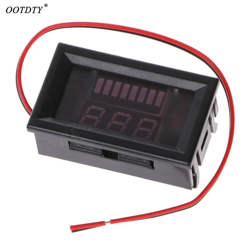 

OOTDTY DC 12V-72V DC Digital Lead Acid Battery Capacity LED Indicator Voltmeter Tester